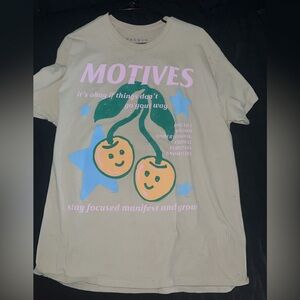 PacSun Beige Cherry Graphic Tee